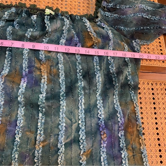 Women’s boho, bohemian crop top shirt blouse with open sleeves. - Picture 8 of 11